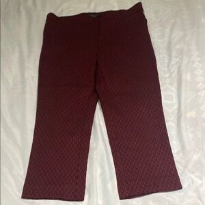 Grace Burgundy Textured Trousers